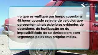 Prevenção rodoviária Estacionamento abusivo Abandono e remoção de veículos I [upl. by Lara]