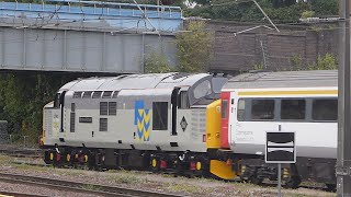 Class 37 37901 leaves Peterborough 24724 [upl. by Sukcirdor]