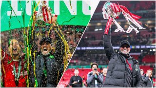 Jurgen Klopp Celebrates with Liverpool as they lift the Carabao Cup Trophy [upl. by Yerot]