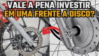 VALE A PENA COLOCAR FRENTE A DISCO EM MOTOS FREIO A PATIM LONA [upl. by Ielarol]