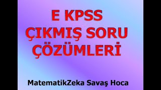 EKPSS ve KPSS LİSE ÖNLİSANS SEVİYESİNDE EKPSS 2016 Çıkmış Soru Çözümleri [upl. by Naeloj]