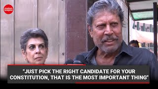 Former cricketer Kapil Dev votes in Delhi says its important to pick right candidate [upl. by Yasdnyl]