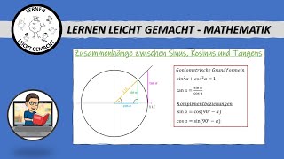 Zusammenhänge Trigonometrie  Goniometrische Grundformeln  Komplementbeziehungen [upl. by Masterson]