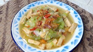 RESEP TUMIS KUAH LABU SIEM TAHU PEDES SEDERHANA SIMPLE MUDAH resepje196 [upl. by Ahsiral]