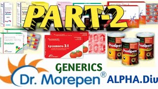 drmorepen ALPHA DIVISION generic MEDICINE BRANDS IN INDIAN MARKET generic medicine [upl. by Kreit]