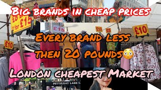 Affordable brand Shopping Thrifting in London’s cheapest Petticoat Lane Market CharlieVlogs [upl. by Papageno]