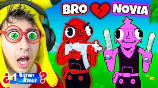 Juego de COLORES vs NOVIA vs HERMANO 🌈😂 Fortnite [upl. by Liatrice434]