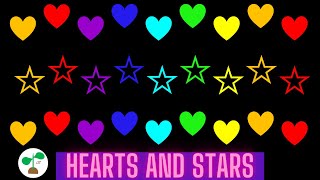 Baby Sensory Video  Hearts and Stars  High Contrast Colours Music and Fun Animation [upl. by Nolur374]