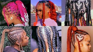 WATCH ME DO MY BRAIDS COMPILATION ❤️‍🔥💟 [upl. by Tawnya]