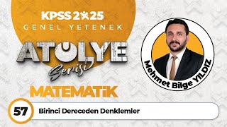 57  Birinci Dereceden Denklemler  Mehmet Bilge YILDIZ [upl. by Offen]