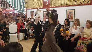 Sevillanas en la feria de Sevilla HD Lucía y Manuel 11 y 12 años sevillanas feriadeabril baile [upl. by Eendys]