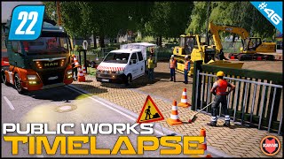 🚧 Car Park Demolition Using Komatsu Dozer amp JCB Excavator ⭐ FS22 City Public Works Timelapse [upl. by Helyn]