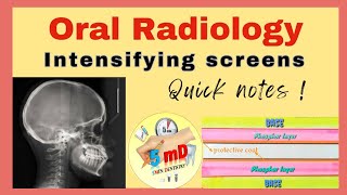 INTENSIFYING SCREENS  ORAL RADIOLOGY  quick notes [upl. by Nomma]