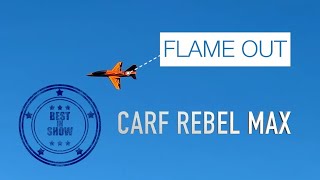 New Carf Rebel MAX RC JET takeoff flameout and emergency landing [upl. by Kurtz246]