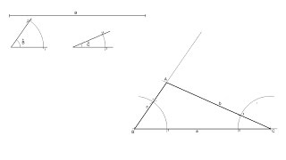 Triángulo dado un lado y sus dos ángulos adyacentes [upl. by Ula205]