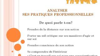 analyser ses pratiques professionnelles [upl. by Jacquie722]