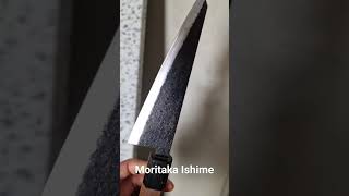 Moritaka Ishime 150mm Honesuki Aogami2 abd carbon steel cladding [upl. by Eelir895]