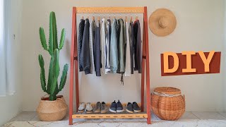 DIY  ARARA DE ROUPAS  Com furos para os cabides FÁCIL [upl. by Arutek]