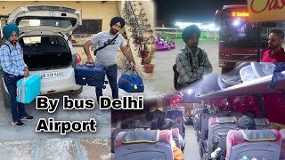 ✈️ Chandigarh to Delhi Airport by Haryana amp Punjab Roadways  VOLVO  Travel Vlog [upl. by Vaientina]