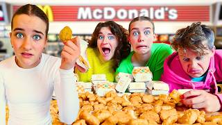 WHO CAN EAT THE MOST CHICKEN NUGGETS parents vs kids wNorris Nuts [upl. by Alcot]