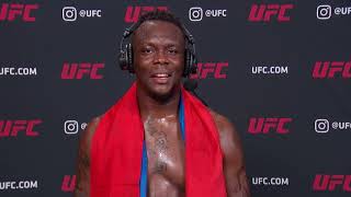 UFC Vegas 9 Ovince Saint Preux Interview after KO win [upl. by Ellerahs970]