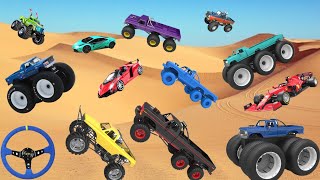 MULTI VEHICLE DRIVING MASTER BeamNG Jam Truck Beamng Monster Trucks 6x6 Off Roading [upl. by Culley]