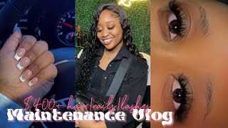 400 Winter Maintenance Vlog hair nails lashesamazon wig review visual diary💕 [upl. by Manheim281]