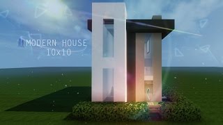 Minecraft House Tutorial 10x10 Modern House [upl. by Ellimak]