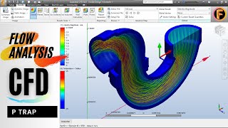 Flow analysis for P TRAP in CFD from Fusion 360  AUTODESK [upl. by Hctud]