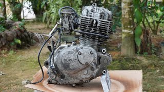 Suzuki Djebel 200 Motorcycle Engine full Restoration [upl. by Auohp]