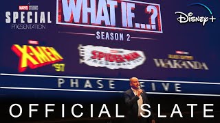 MARVEL STUDIOS OFFICIAL 2024 PHASE 5 SLATE ANNOUNCEMENT Full Panel Release Dates and Breakdown [upl. by Adiv339]