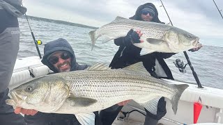 How to catch MONSTER striped bass with THE GOAT CHUCK quotTymanquot Manny Part 1  2 [upl. by Solley]