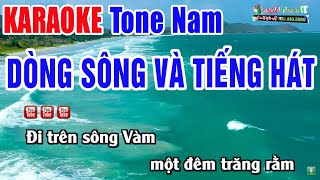 Dòng Sông Và Tiếng Hát Karaoke Tone Nam  Beat Phối Chuẩn  Nhạc Sống Thanh Ngân [upl. by Egas]