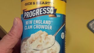 Product Review Progresso Clam chowder [upl. by Laitselec]