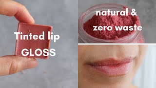 Tinted lip balm and lip gloss diy recipe  natural and zero waste [upl. by Atorod356]