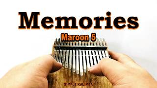 Memories by Maroon 5  Kalimba Easy Practice [upl. by Hollis241]