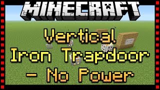 How to make a vertical Iron Trapdoor in Minecraft without constant redstone  Iron Trapdoor Tutorial [upl. by Yeslah]