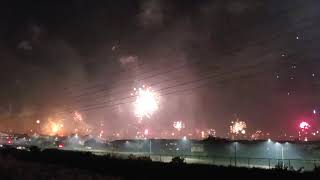 NYE fireworks on Oahu Hawaii at the stroke of midnight [upl. by Akem729]