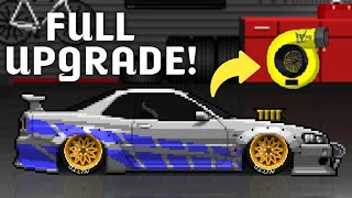 Nissan Skyline GTR R34  Pixel Car Racer  Gameplay  Ch8aY [upl. by Ysdnyl]