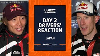 Day 2 Drivers Reaction  WRC FORUM8 Rally Japan 2023 [upl. by Toshiko235]