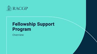 Fellowship Support Program  Overview [upl. by Brower]