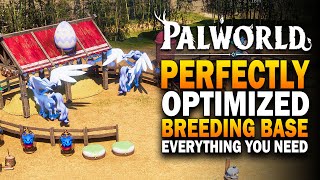 Palworld  The BEST Breeding Base Setup  PERFECTLY Optimized Palworld Base Guide [upl. by Ahsatsana]