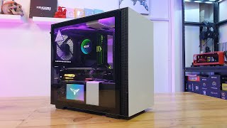 NZXT H210i PC Build feat Gigabyte B550I AORUS PRO AX Highlight [upl. by Ynohtnaleahcim]