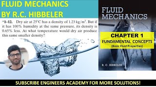 112 At what temperature would dry air produce this same density Chap 1 Fluid Mechanics Hibbeler [upl. by Harraf]