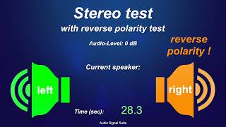 Stereo speaker test sound 🔊🔊🔊 with reverse polarity test [upl. by Ahsinor]