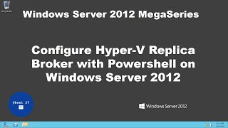 Configure HyperV Replica Broker with Powershell for Windows Server 2012 clusters [upl. by Mikahs610]