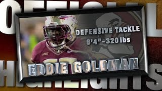 2014 Official Highlights  FSU DT Eddie Goldman [upl. by Ravi]