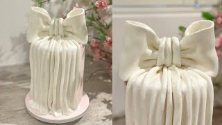 Trending Bow Cake 🎀  How to make a Bow cake  How to make a Fondant Bow [upl. by Yenettirb]