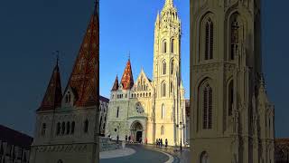 Matthias Church at Fishermans Bastion Budapest Hungary🇭🇺 travel fyp shorts budapest magyar [upl. by Zzaj641]