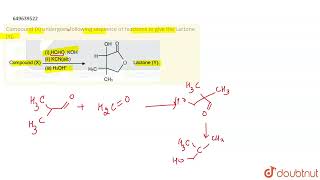 Compound X undergoes following sequence of reactions to give the Lactone Y  CLASS 12  JEE [upl. by Anan]